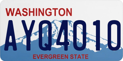 WA license plate AYQ4010