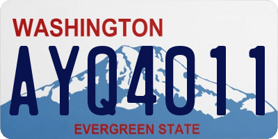 WA license plate AYQ4011