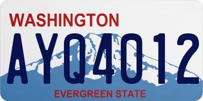 WA license plate AYQ4012
