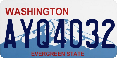 WA license plate AYQ4032