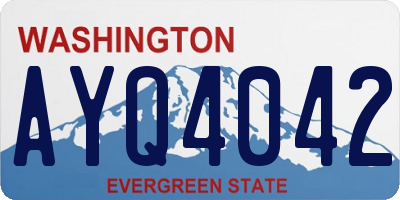 WA license plate AYQ4042