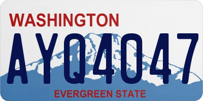 WA license plate AYQ4047