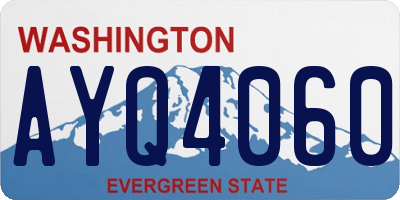 WA license plate AYQ4060
