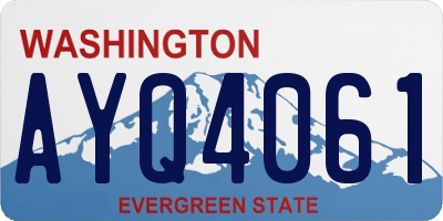 WA license plate AYQ4061