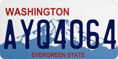 WA license plate AYQ4064