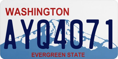 WA license plate AYQ4071