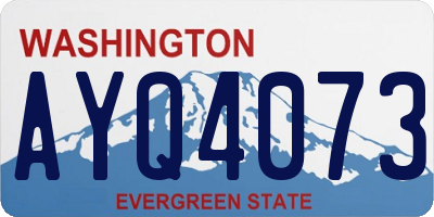 WA license plate AYQ4073