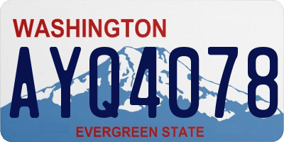 WA license plate AYQ4078