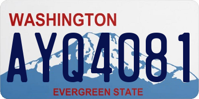 WA license plate AYQ4081