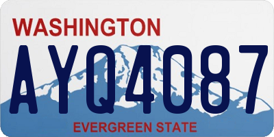 WA license plate AYQ4087