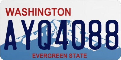 WA license plate AYQ4088