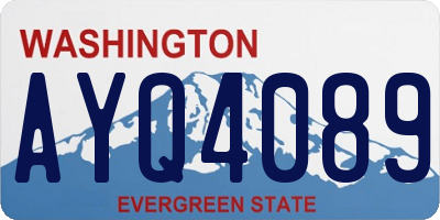 WA license plate AYQ4089