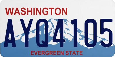 WA license plate AYQ4105