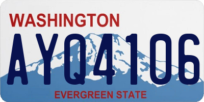 WA license plate AYQ4106