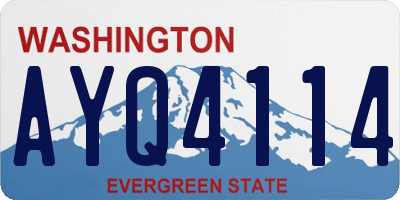 WA license plate AYQ4114