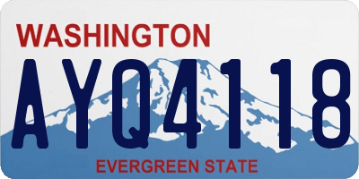 WA license plate AYQ4118