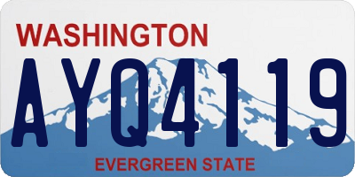 WA license plate AYQ4119