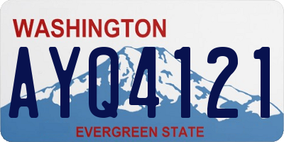 WA license plate AYQ4121