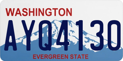 WA license plate AYQ4130