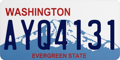 WA license plate AYQ4131