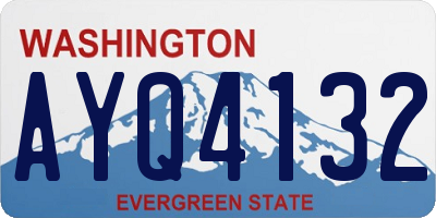 WA license plate AYQ4132