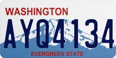 WA license plate AYQ4134