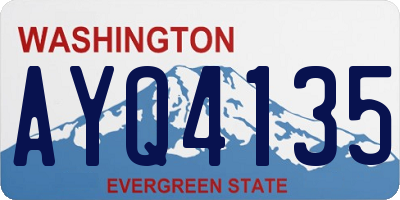 WA license plate AYQ4135