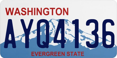 WA license plate AYQ4136
