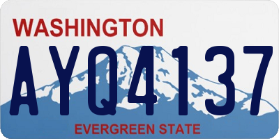 WA license plate AYQ4137