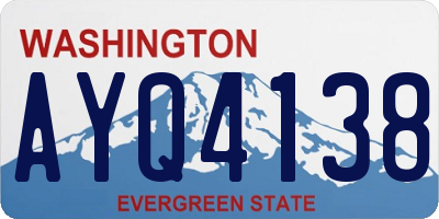 WA license plate AYQ4138