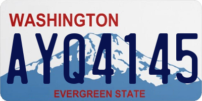 WA license plate AYQ4145