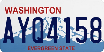 WA license plate AYQ4158