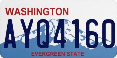 WA license plate AYQ4160