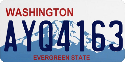 WA license plate AYQ4163