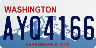 WA license plate AYQ4166