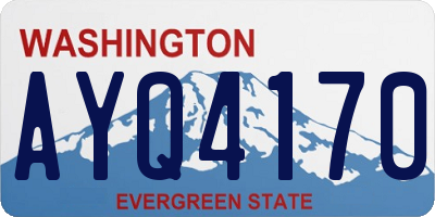 WA license plate AYQ4170