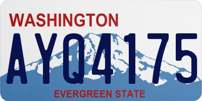 WA license plate AYQ4175