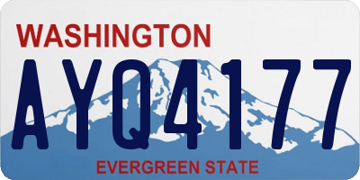 WA license plate AYQ4177