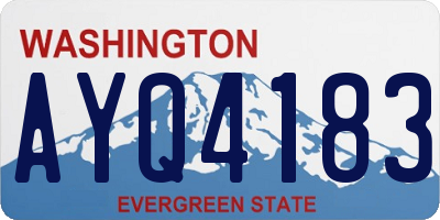 WA license plate AYQ4183