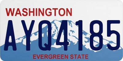 WA license plate AYQ4185