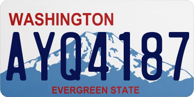 WA license plate AYQ4187