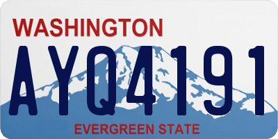 WA license plate AYQ4191