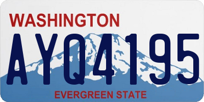 WA license plate AYQ4195