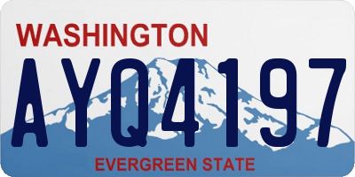 WA license plate AYQ4197