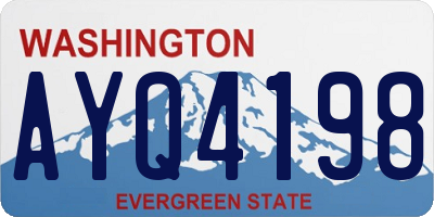 WA license plate AYQ4198