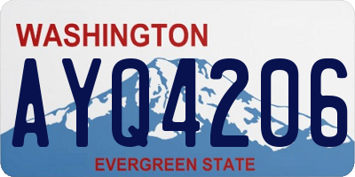 WA license plate AYQ4206