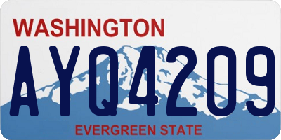 WA license plate AYQ4209