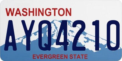 WA license plate AYQ4210