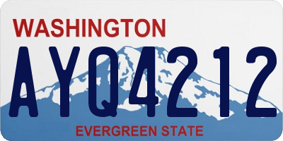 WA license plate AYQ4212