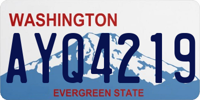 WA license plate AYQ4219